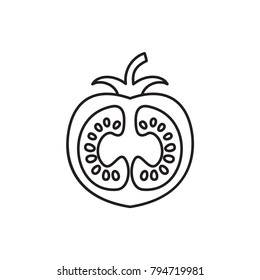 tomato icon illustration isolated vector sign symbol