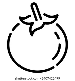 Icono de tomate para uiux, web, app, infografía, etc