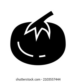 Tomatensymbol einzeln auf weißem Hintergrund