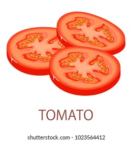 Tomato icon. Isometric illustration of tomato vector icon for web