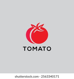 Tomato icon and logo vector illustration design