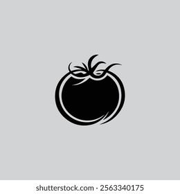 Tomato icon and logo vector illustration design