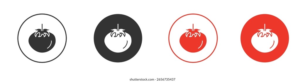 Tomato icon for logo, vector sign symbol for design