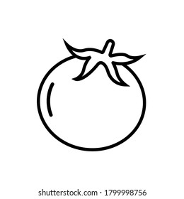 Icono de tomate sobre fondo blanco