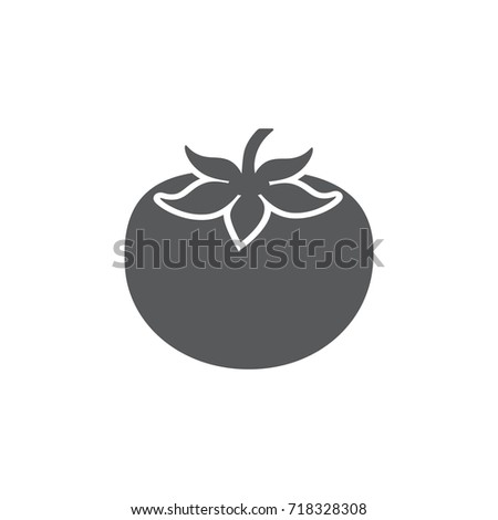 Tomato icon on the white background