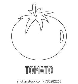 Tomato Icon. Outline Illustration Of Tomato Vector Icon For Web