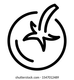 Tomato icon. Outline tomato vector icon for web design isolated on white background