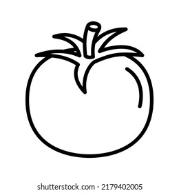 Tomato icon. Pictogram isolated on a white background. Vector illustration.