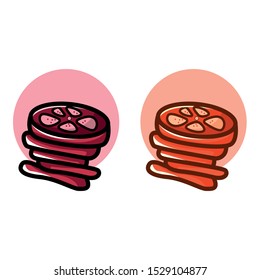 Tomato Icon set vector illustration with variant color and clean background