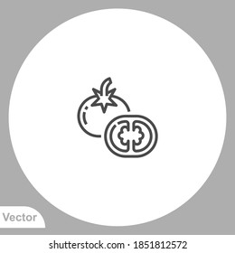 Tomato icon sign vector,Symbol, logo illustration for web and mobile