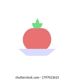Tomato icon. Simple color vector elements of vegetarian food icons for ui and ux, website or mobile application