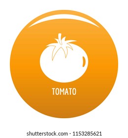 Tomato icon. Simple illustration of tomato vector icon for any design orange