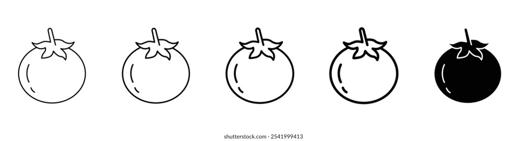 tomato icon Simple outline illustration