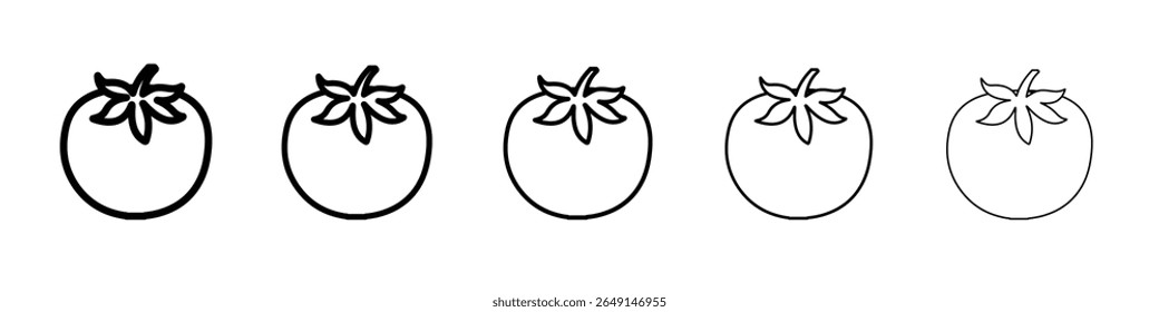 Icono de tomate logotipo de contorno de Vector simple