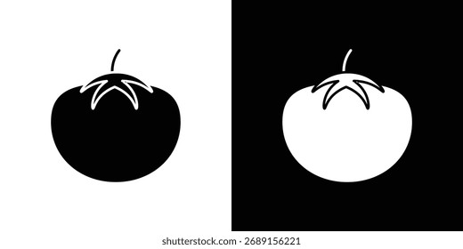 Símbolo de icono de tomate. símbolo plano simple sobre fondo en blanco.