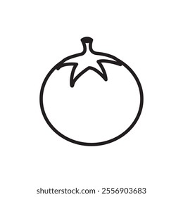 Tomato icon Thin line art collection