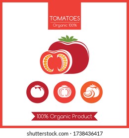 tomato icon vector design, tomato illustration