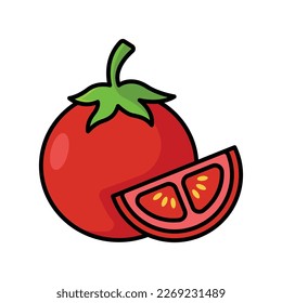 tomato icon vector design template in white background