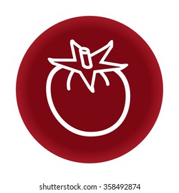 Tomato icon. Vector illustration eps 10.