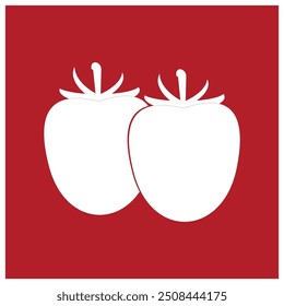 Tomaten-Symbol, Vektorgrafik, Logo-Design