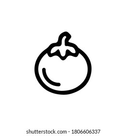 Tomatensymbol, Vektorgrafik. Hochwertiges flaches Icon im trendigen Stil.