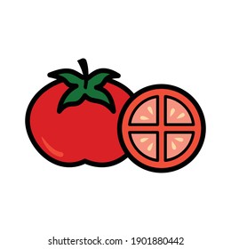 Tomato icon vector sign and symbols.