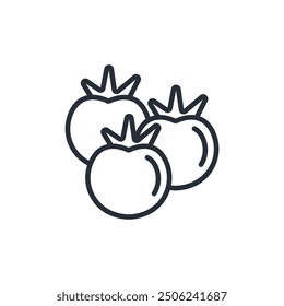 Tomato icon. vector.Editable stroke.linear style sign for use web design,logo.Symbol illustration.
