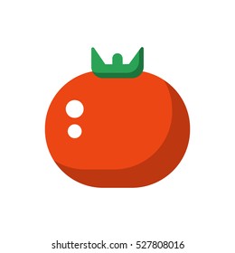 Tomato icons set in flat style. Tomato vector editable image, style isolated on white background illustration