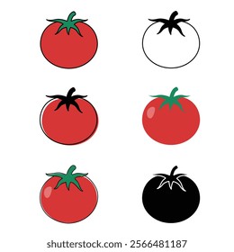 tomato icons set for use