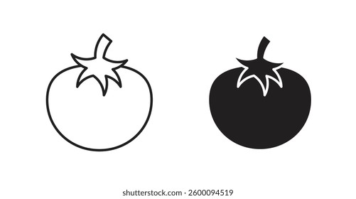 Tomato icons. thin line vector icons