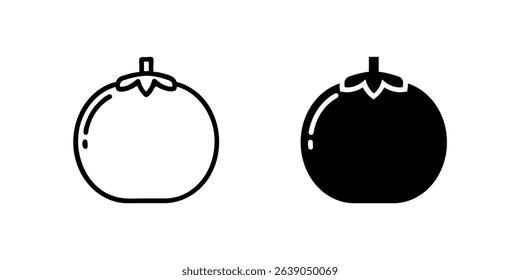 Tomato icons, versatile for representing fresh produce, cooking ingredients, healthy food, and garden themes.