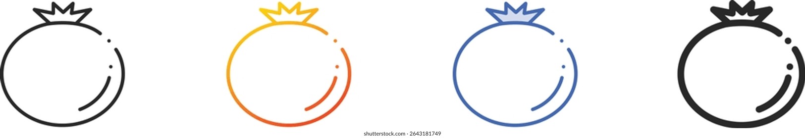 tomato icon.Thin Linear, Gradient, Blue Stroke and bold Style Design Isolated On White Background