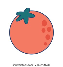 Tomato Illustration Flat Design Style