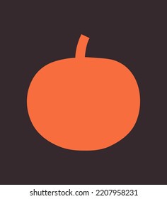 Tomato illustration. Flat modern abstract clip art with fresh vegetable. Isolated vector icon in doodle style for vegan, vegetarian merch.