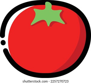 tomato illustration with flat style