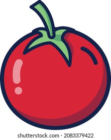 Tomato illustration icon design flat food
