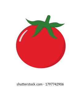Tomato illustration on white background