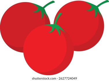 ilustração de tomate, vetor, tomate cereja, clipart, para, designers, 3 tomate