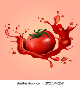 Tomato image drawn from the illustrator program.