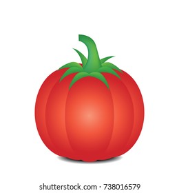 Tomato isolate on white background, Ripe Tomato