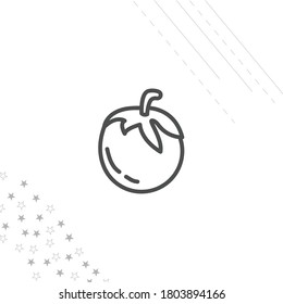 icono de línea aislada de tomate para web y móvil