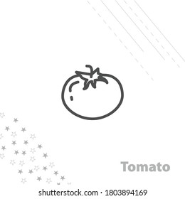 tomato isolated line icon for web and mobile
