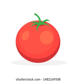 Tomato isolated on white background. Vector illustration. Eps 10.