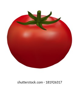 Tomato isolated on white background