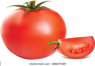 Tomate aislado de fondo blanco
