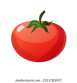 Tomate einzeln auf weißem Hintergrund