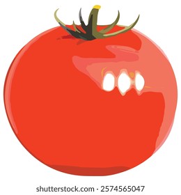 Tomato isolated on white background