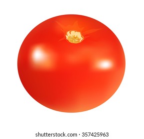 Tomato, isolated on a white. Vector illustration