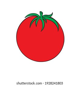 Tomato isolated single simple cartoon illustration