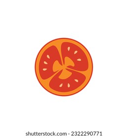 Dibujo de caricatura simple aislado de tomate
